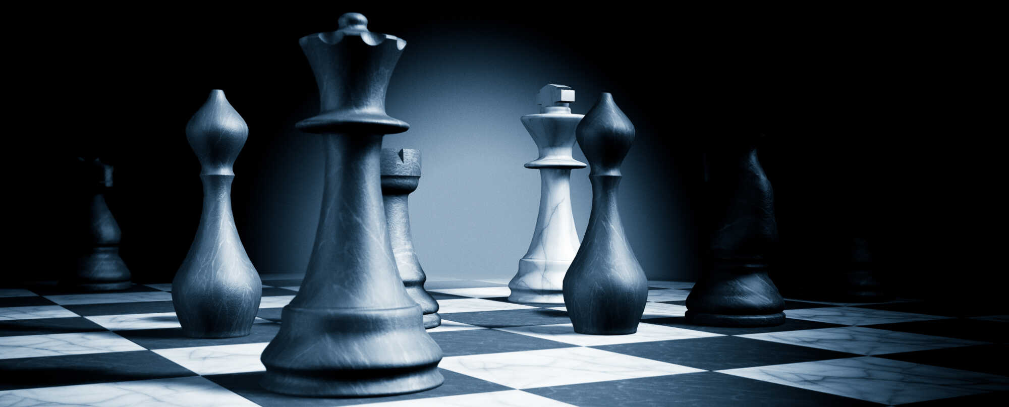 Strategy metaphor-chess board
