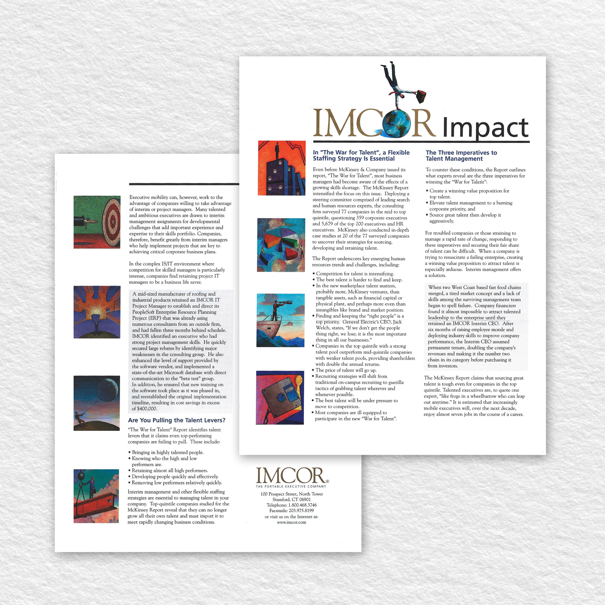 IMCOR Success Story-image of sample newsletter in print and digital